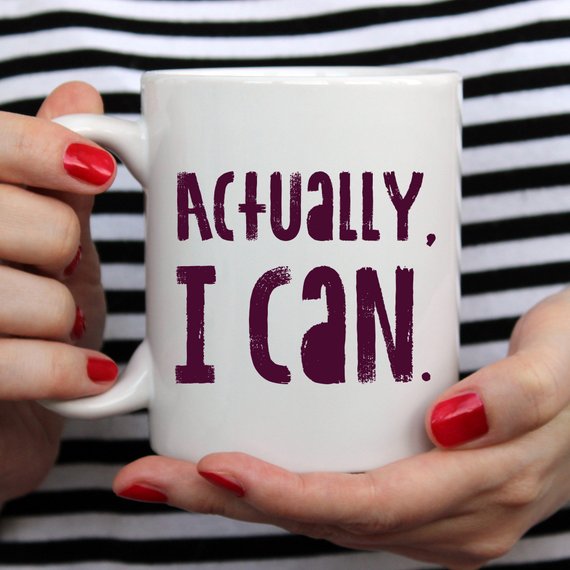 Actually I Can, Work Mug, Graduate Gift, - RAGIMA Emporium