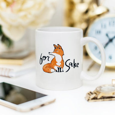 For Fox Sake - Ceramic Coffee Mug - Fox Coffee - RAGIMA Emporium