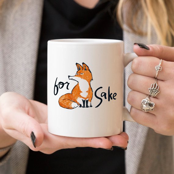 For Fox Sake - Ceramic Coffee Mug - Fox Coffee - RAGIMA Emporium