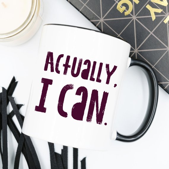 Actually I Can, Work Mug, Graduate Gift, - RAGIMA Emporium