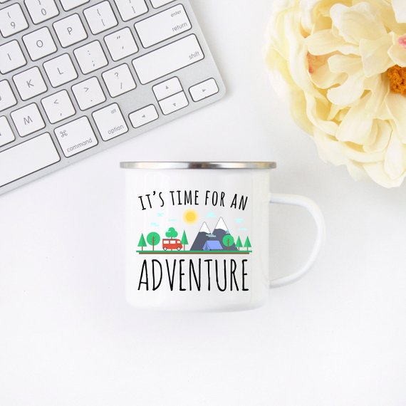 Adventure Mug Enamel Mug Wanderlust Camping Mug - RAGIMA Emporium