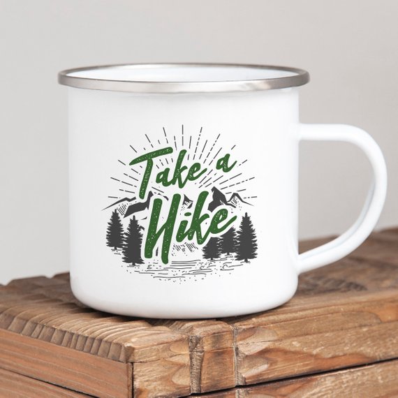 Hiking Gift for Hiker Enamel Mug Wanderlust - RAGIMA Emporium