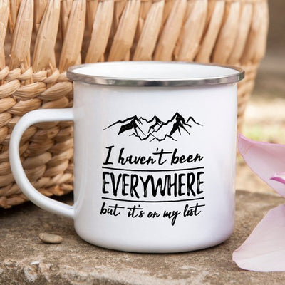 Wanderlust Enamel Mug Camping Mug I Haven't Been - RAGIMA Emporium