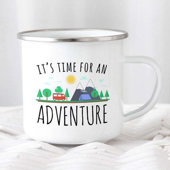 Adventure Mug Enamel Mug Wanderlust Camping Mug - RAGIMA Emporium