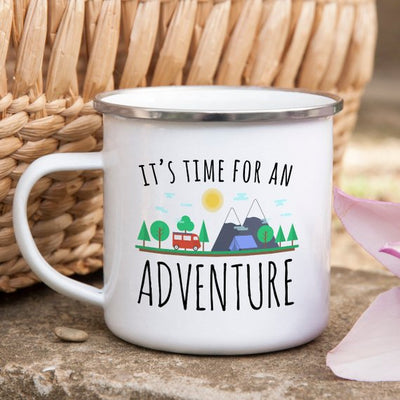 Adventure Mug Enamel Mug Wanderlust Camping Mug - RAGIMA Emporium