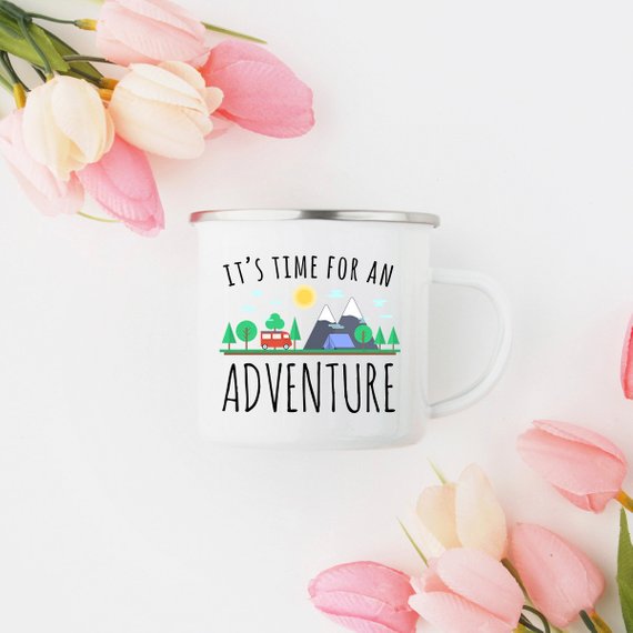 Adventure Mug Enamel Mug Wanderlust Camping Mug - RAGIMA Emporium