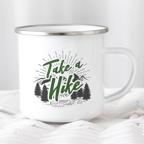 Hiking Gift for Hiker Enamel Mug Wanderlust - RAGIMA Emporium