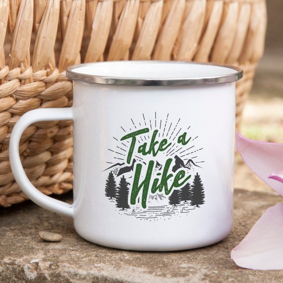 Hiking Gift for Hiker Enamel Mug Wanderlust - RAGIMA Emporium