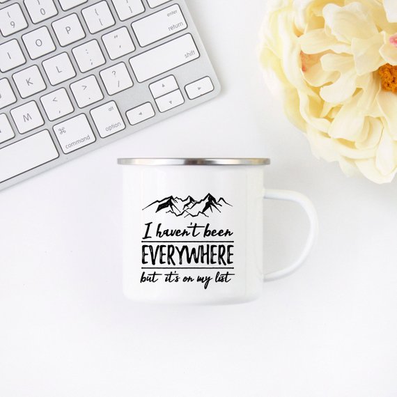 Wanderlust Enamel Mug Camping Mug I Haven't Been - RAGIMA Emporium