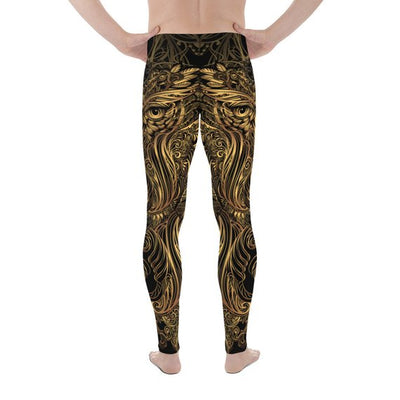 Mens Leggings - Art Deco Steam Punk Owl Design - RAGIMA Emporium