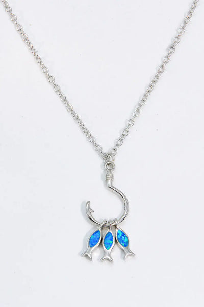 Opal Fish 925 Sterling Silver Necklace - RAGIMA Emporium