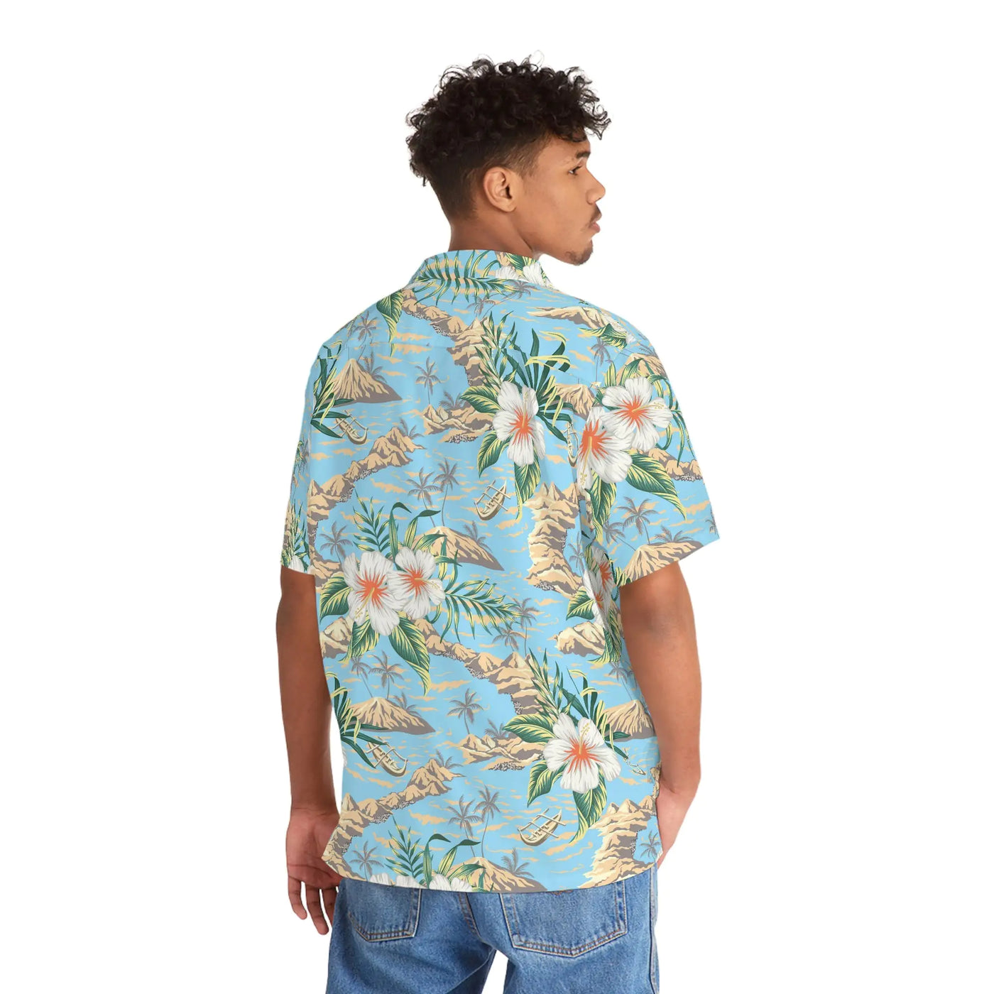 Men's Tropical Island Print Hawaiian Shirt - RAGIMA Emporium