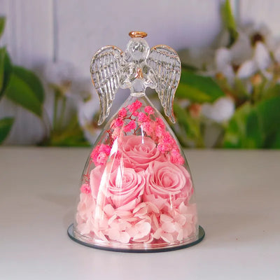 Eternal Rose Gift Box – Angel Glass Cover Decor - RAGIMA Emporium