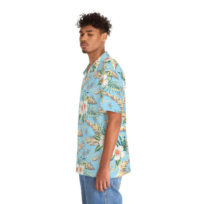 Men's Tropical Island Print Hawaiian Shirt - RAGIMA Emporium