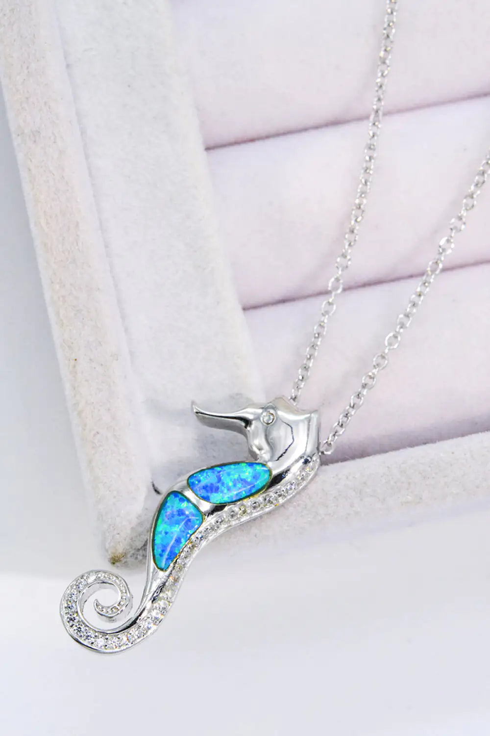 Opal Seahorse 925 Sterling Silver Necklace - RAGIMA Emporium