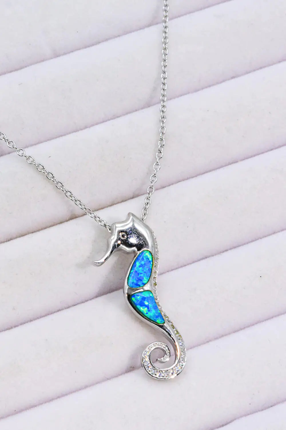 Opal Seahorse 925 Sterling Silver Necklace - RAGIMA Emporium