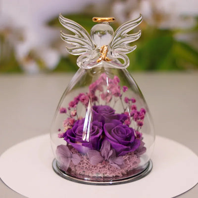 Eternal Rose Gift Box – Angel Glass Cover Decor - RAGIMA Emporium