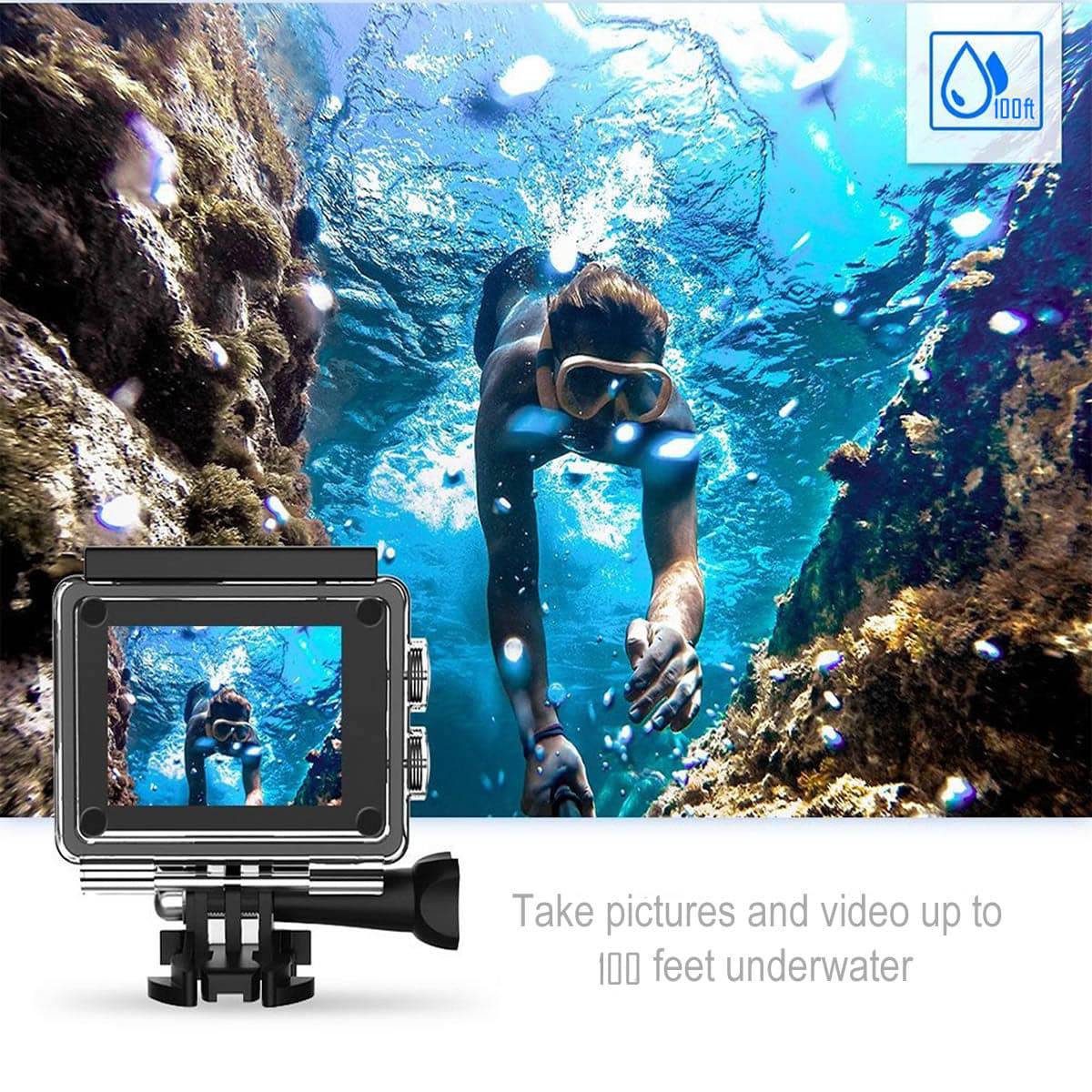 4K  Waterproof All Digital UHD WiFi Camera + RF Remote And Accessories - RAGIMA Emporium