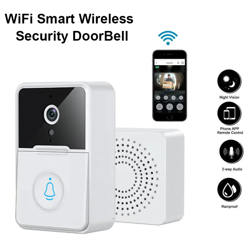 Wireless Security Smart WiFi Doorbell Intercom Video Camera Door Ring Bell Chime - RAGIMA Emporium