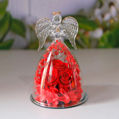 Eternal Rose Gift Box – Angel Glass Cover Decor - RAGIMA Emporium