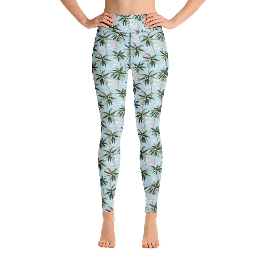 Womens Tropical Flamingo Yoga Leggings - RAGIMA Emporium