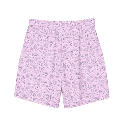 Men's Eco Pink Whale Pod Swim Trunks - RAGIMA Emporium